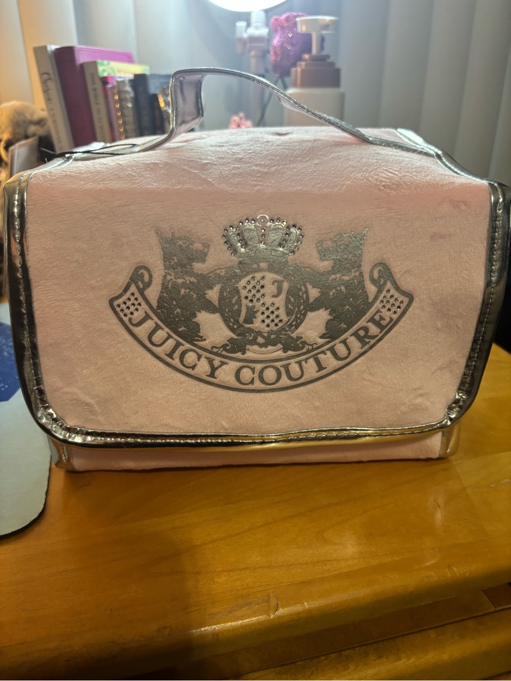 Juicy Couture Pink Velvet Cosmetic Train Case-NWT